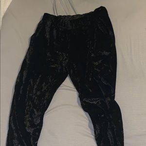 Velvet jogger pants